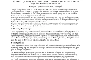 Công văn 3490/TCHQ-KTTT xoá nợ theo TT 32/2002/TT-BTC