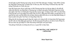 Công văn 3656/VPCP-QHQT chấm dứt hiệu lực Hiệp định về thương mại và thanh toán với Cộng hòa Ba Lan