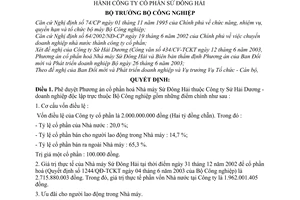 Quyết định 111/2003/QĐ-BCN chuyển Nhà máy Sứ Đông Hải thuộc Công ty Sứ Hải Dương thành Công ty cổ phần Sứ Đông Hải