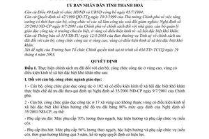 Quyết định 2148/2003/QĐ-UB chính sách ưu đãi cán bộ, công chức