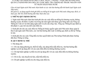 Thông tư 65/2003/TT-BTC hướng dẫn quản lý kinh phí chi cho các cuộc điều tra thống kê thuộc nguồn vốn ngân sách nhà nước