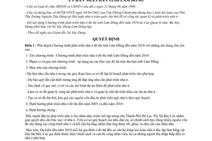 Quyết định 78/2003/QĐ-UB Chương trình phát triển nhà ở đô thị Lâm Đồng đến 2010