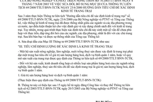 Thông tư 74/2003/TT-BNN chỉ tiêu để xác định kinh tế trang trại  bổ sung Thông tư liên tịch 69/2000/TTLT/BNN-TCTK
