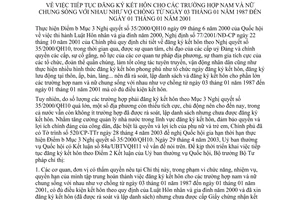 Chỉ thị 02/2003/CT-BTP tiếp tục đăng ký kết hôn trường hợp nam nữ chung sống như vợ chồng từ ngày 03/01/1987 đến 01/01/2001