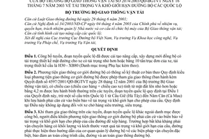 Quyết định 2074/2003/QĐ-BGTVT tải trọng khổ giới hạn đường bộ quốc lộ