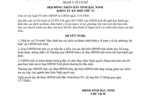 68/2003/NQ-HĐND quy định mức thu dịch vụ khám chữa bệnh tại trạm y tế cơ sở