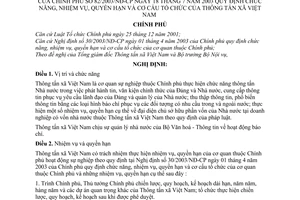 Nghị định 82/2003/NĐ-CP chức năng, nhiệm vụ, quyền hạn cơ cấu tổ chức Thông tấn xã Việt Nam