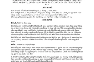 Nghị định 83/2003/NĐ-CP chức năng, nhiệm vụ, quyền hạn cơ cấu tổ chức Đài Tiếng nói Việt Nam