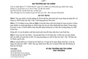 Quyết định 102/2003/QĐ-BTC tỷ lệ phí áp dụng đối với cung ứng dụng cụ, thiết bị dạy học lớp 2, 7