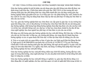 Chỉ thị 33/2003/CT-BGDĐT tăng cường giáo dục hướng nghiệp học sinh phổ thông
