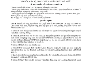 Quyết định 1463/2003/QĐ-UB sửa đổi tại Quyết định 991/2000/QĐ- UB