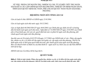 Nghị quyết 08/2003/NQ-HĐND phân cấp nguồn thu chi điều tiết thu ngân sách Lào Cai