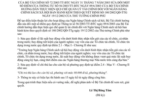 Thông tư 72/2003/TT-BTC chế tài chính Ngân hàng chính sách xã hội sửa đổi Thông tư 56/2003/TT-BTC