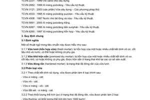 Tiêu chuẩn Việt Nam TCVN 4314:2003 về Vữa xây dựng - Yêu cầu kỹ thuật do Bộ Khoa học và Công nghệ ban hành