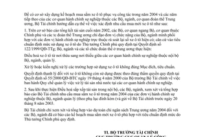 Công văn 8028TC/QLCS báo cáo nhu cầu mua sắm tài sản của cơ quan hành chính sự nghiệp trung ương