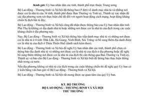 Công văn 2804/LĐTBXH-TBLS xác định nhà tù và những nơi được coi là nhà tù của địa phương