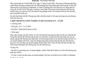 Công văn 3777/TM-XTTM điều chỉnh bổ sung nội dung chương trình xúc tiến thương mại trọng điểm quốc gia