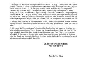 Công văn 1168/CP-ĐMDN thành lập mới DNNN