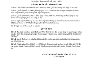 Quyết định 829/2003/QĐ-UB đầu tư xây dựng quản lý cụm Công nghiệp tiểu thủ công nghiệp Hà Nam