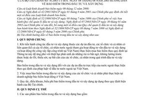 Thông tư 76/2003/TT-BTC hướng dẫn bảo hiểm trong đầu tư và xây dựng