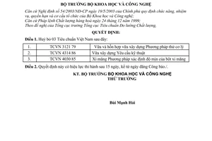 Quyết định 21/2003/QĐ-BKHCN huỷ bỏ Tiêu chuẩn Việt Nam