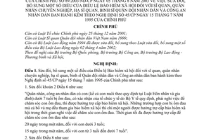 Nghị định 89/2003/NĐ-CP Điều lệ Bảo hiểm xã hội đối với sĩ quan, quân nhân chuyên nghiệp, hạ sĩ quan, binh sĩ Công an sửa đổi NĐ 45/CP