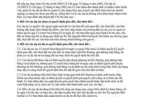 Chỉ thị 20/2003/CT-UB xử lý việc sử dụng đất dự án đầu tư không triển khai