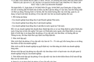 Thông tư 82/2003/TT-BTC hướng dẫn trích lập, quản lý, sử dụng và hạch toán Quỹ dự phòng trợ cấp mất việc làm tại doanh nghiệp