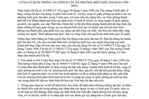 Chỉ thị 21/2003/CT-UB 5 năm thực hiện Chỉ thị 15/1998/CT-TTg TPHCM