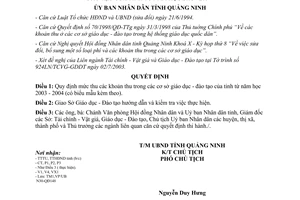 Quyết định 2800/2003/QĐ-UB quy định mức thu trong cơ sở giáo dục - đào tạo