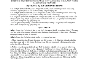 Quyết định 147/2003/QĐ-BBCVT chức năng nhiệm vụ quyền hạn cơ cấu tổ chức của Trung tâm Đo lường thuộc Cục Quản lý chất lượng Bưu chính viễn thông