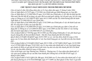 Quyết định 149/2003/QĐ-UB duyệt giá bồi thường hỗ trợ thiệt hại tái bố trí dân cư trong khu vực còn lại của khu quy hoạch xây dựng Nam sài gòn