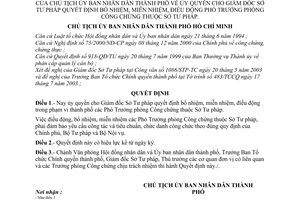 Quyết định 150/2003/QĐ-UB ủy quyền Giám đốc Sở Tư pháp quyết định bổ miễn nhiệm điều động Phó Trưởng phòng Công chứng thuộc Sở Tư pháp