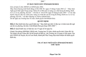 Quyết định 65/2003/QĐ-UB Quy định tạm thời đào tạo kiện toàn đội