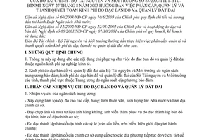 Thông tư liên tịch 83/2003/TTLT-BTC-BTNMT hướng dẫn phân cấp quản lý thanh quyết toán kinh phí đo đạc bản đồ đất đai