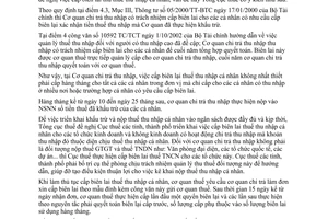 Công văn 3209 TCT/NV2 cấp biên lai thu thuế TNCN