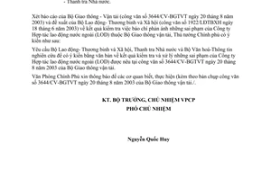 Công văn 4420/VPCP-VX báo cáo kết quả kiểm tra, xử lý việc báo chí phản ánh về hoạt động của Công ty LOD