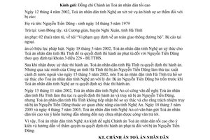 Công văn 342/VP.TA đề nghị hướng dẫn công tác thi hành án hình sự