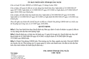 Quyết định 174/2003/QĐ-UB Bản quy định nhiệm vụ quản lý đầu tư và xây dựng