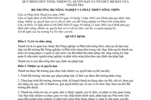 Quyết định 97/2003/QĐ-BNN chức năng, nhiệm vụ, quyền hạn tổ chức bộ máy Thanh tra