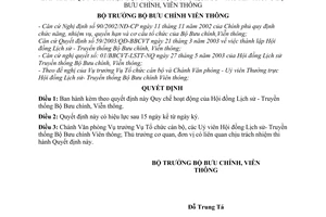 Quyết định 155/2003/QĐ-BBCVT Quy chế hoạt động Hội đồng Lịch sử - Truyền thống Bộ Bưu chính Viễn thông