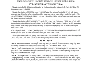 Quyết định 59/2003/QĐ-UBBT quản lý khai thác bảo vệ thông tin trên mạng tin học diện rộng Bình Thuận