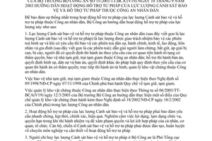 Thông tư 15/2003/TT-BCA(V19) hướng dẫn hoạt động hỗ trợ tư pháp của lực lượng cảnh sát bảo vệ và hỗ trợ tư pháp thuộc Công an nhân dân