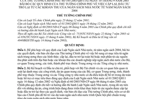 Quyết định 185/2003/QĐ-TTg bãi bỏ quy định của Thủ tướng Chính phủ cấp lại, đầu tư trở lại từ  khoản thu ngân sách nhà nước từ năm ngân sách 2004