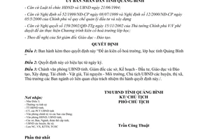 Quyết định 40/2003/QĐ-UB phê duyệt Đề án kiên cố hoá trường lớp học Quảng Bình