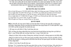 Quyết định 145/2003/QĐ-BTC thủ tục hải quan đối với hàng hoá xuất nhập khẩu chuyển cửa khẩu sửa đổi Quyết định  53/2003/QĐ-BTC
