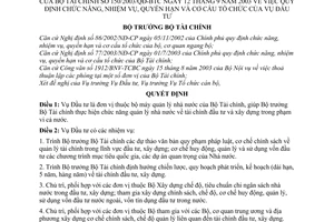 Quyết định 150/2003/QĐ-BTC chức năng, nhiệm vụ, quyền hạn cơ cấu tổ chức Vụ Đầu tư
