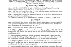 Quyết định 148/2003/QĐ-BTC chức năng, nhiệm vụ, quyền hạn cơ cấu tổ chức Vụ Tài chính hành chính sự nghiệp