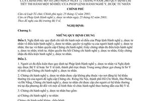 Nghị định 103/2003/NĐ-CP hướng dẫn Pháp lệnh Hành nghề y, dược tư nhân