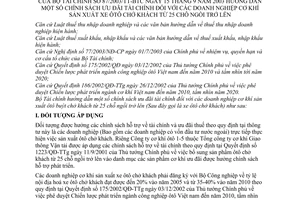 Thông tư 87/2003/TT-BTC hướng dẫn chính sách ưu đãi tài chính doanh nghiệp cơ khí sản xuất ô tô chở khách từ 25 chỗ ngồi